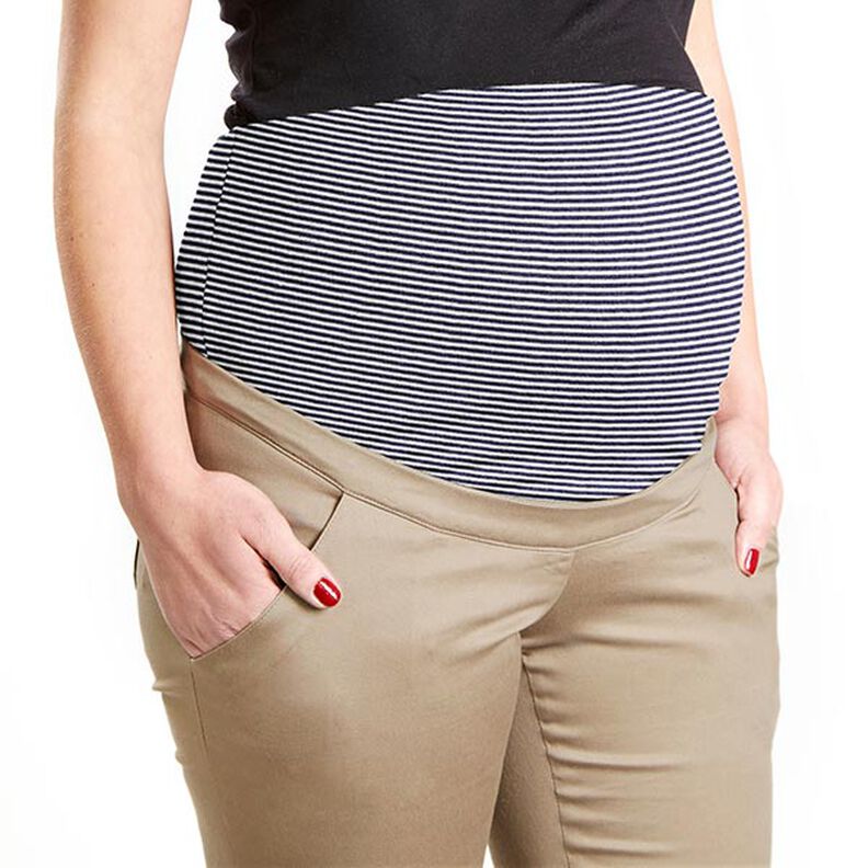 Tubular ribbing for cuffs narrow rings – navy blue/white,  image number 6