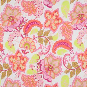 Cotton voile Stella | Nerida Hansen – white/coral, 