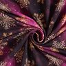 French Terry Snowflakes Milky Way | Glitzerpüppi – aubergine/antique gold,  thumbnail number 3