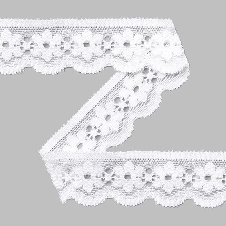 Stretch Lace [27 mm] - white,  image number 1