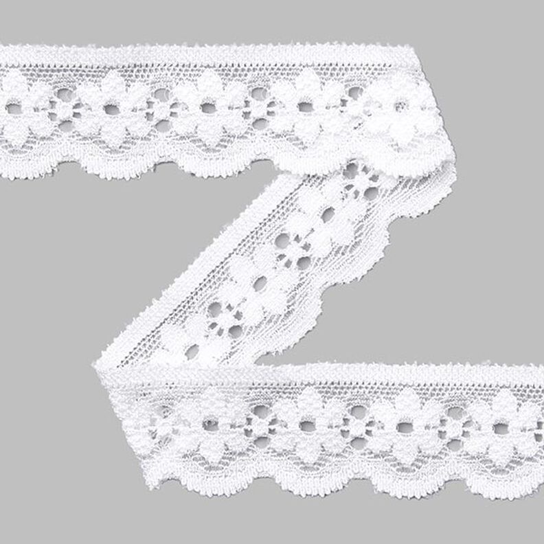 Stretch Lace [27 mm] - white,  image number 1