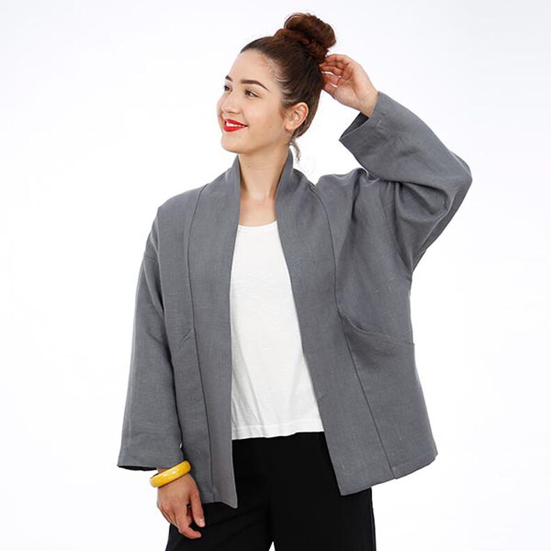 WOMAN SINA - kimono jacket with slanted pockets, Studio Schnittreif  | XS -  XXL,  image number 8