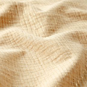 Double Gauze/Muslin Linen Blend Glitter Dots – cream, 
