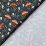Cotton Poplin delicate flowers – blue-black/terracotta,  thumbnail number 4
