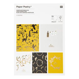 Postcard Pad Nostalgic Christmas  | Rico Design – black, 