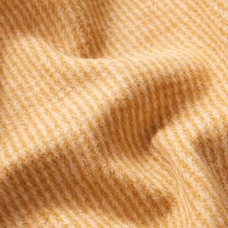 Brushed knit jacquard small check – caramel/white, 