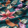 Decor Velvet elegant flowers &ndash; petrol/pink,  thumbnail number 2