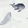 Waffle Piqué Whales Digital Print | Poppy Fabrics – ivory/blue grey,  thumbnail number 2