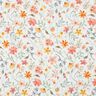 Double Gauze/Muslin Colourful Floral Meadow Digital Print | Poppy Fabrics – ivory/peach orange,  thumbnail number 1