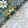 Coated Cotton artistic tiles – petrol/yellow,  thumbnail number 5
