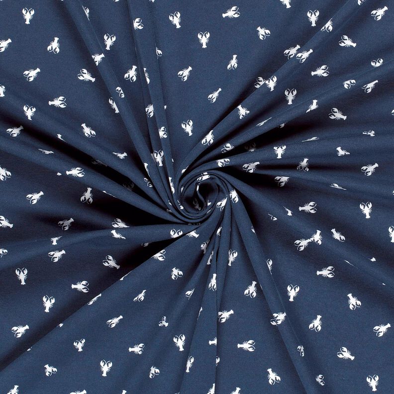 Cotton Jersey king prawns – navy blue, image number 3