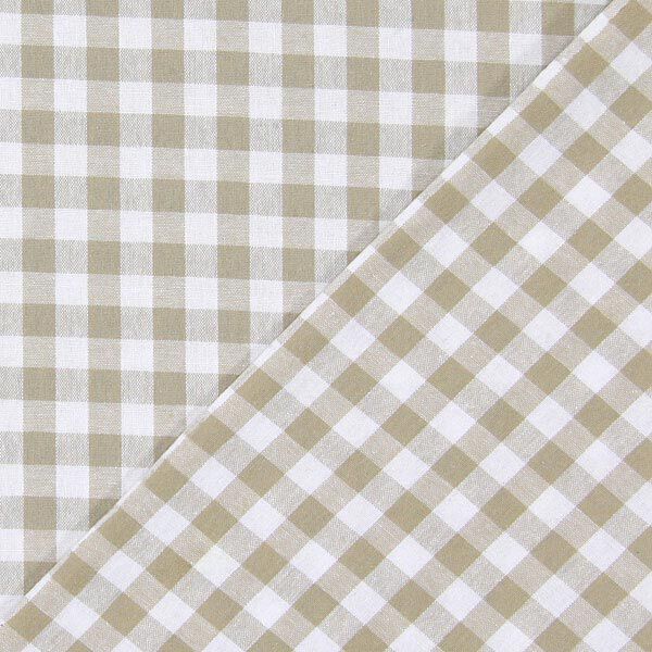 Cotton Vichy - 1 cm – light brown,  image number 3