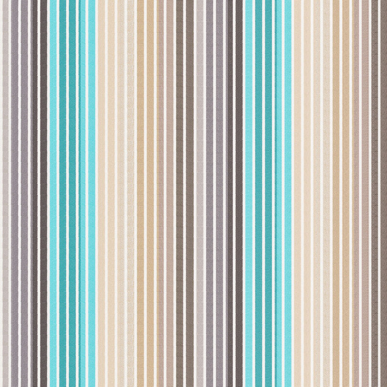 Outdoor Deckchair fabric Longitudinal stripes 44 cm – cashew/turquoise,  image number 1