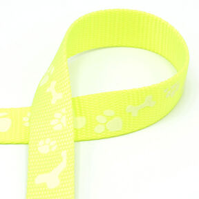 Reflective woven tape Dog leash [20 mm] – neon yellow, 