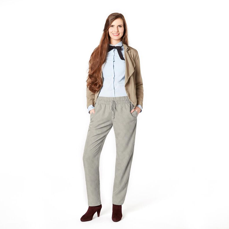 Checked trouser fabric – light grey,  image number 5