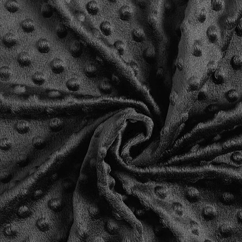 Cosy Fleece Embossed Dots – black,  image number 3