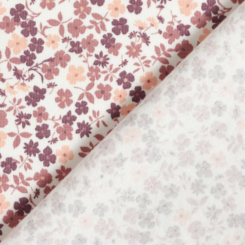 Cotton Jersey sea of flowers &ndash; white/lilac,  image number 4