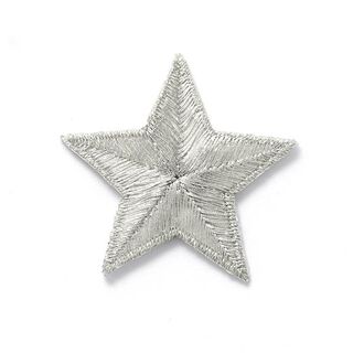 Patch Star – metallic silver, 