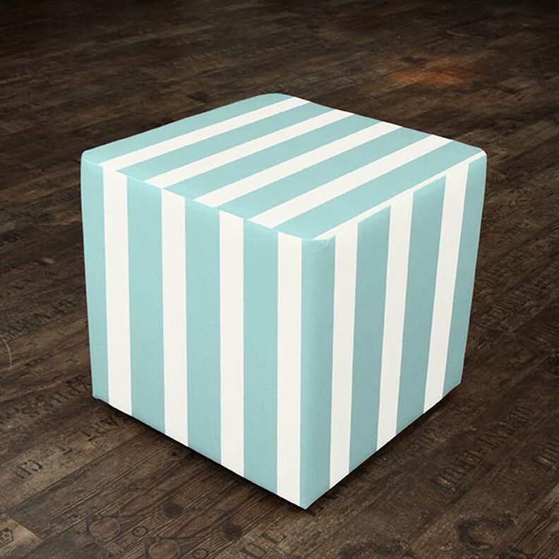 Outdoor Fabric Acrisol Listado – offwhite/turquoise,  image number 6