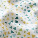 Cotton poplin colourful triangles – white, 
