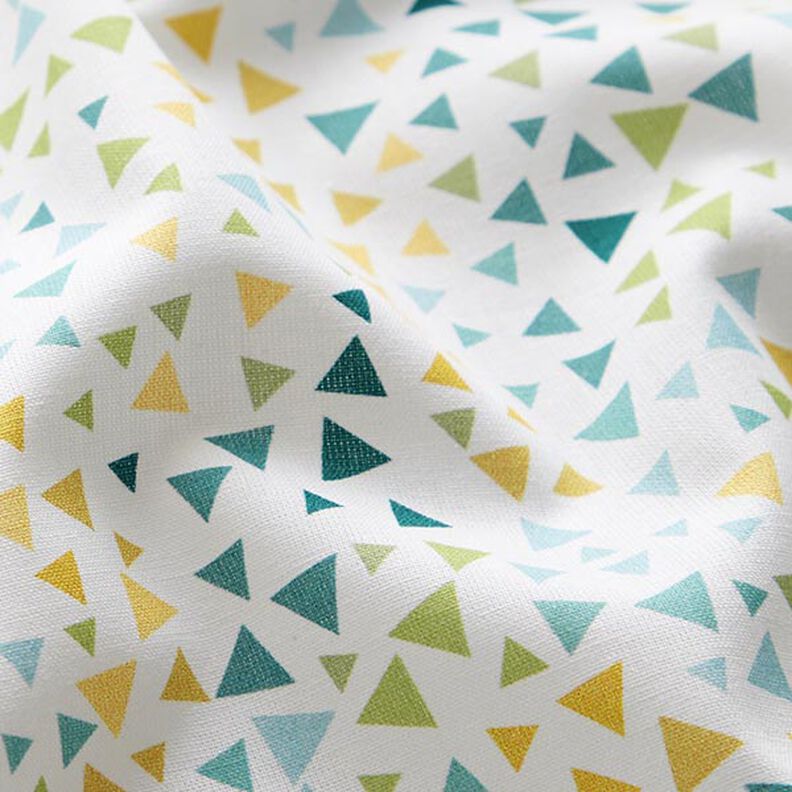 Cotton poplin colourful triangles – white,  image number 2
