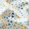 Cotton poplin colourful triangles – white,  thumbnail number 2