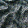 viscose fabric Retro fans – midnight blue/turquoise,  thumbnail number 2