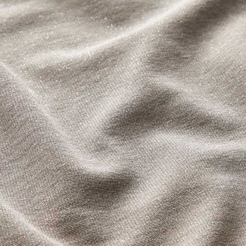 jacquard knit glitter melange – beige/metallic silver,  image number 2