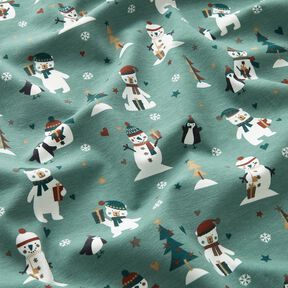 Cotton Jersey penguin, polar bear and snowman – reed, 