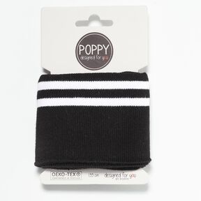 Cuff Knit ribbing Stripes – black/white, 