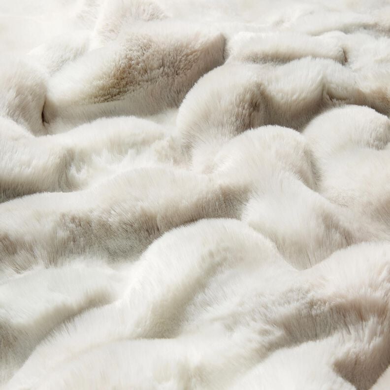 Faux Fur Long hair with colour gradient &ndash; silver grey,  image number 2