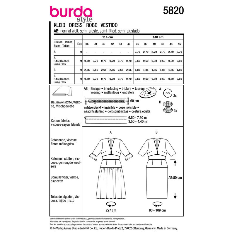 Dress | Burda 5820 | 36-46,  image number 9
