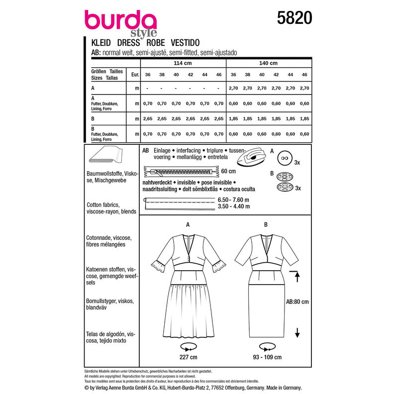 Dress | Burda 5820 | 36-46, image number 9