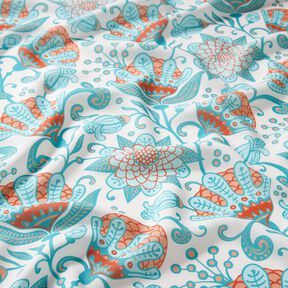 Viscose Voile Ibiza Flowers – light beige, 