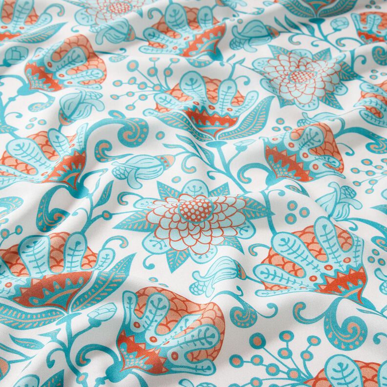 Viscose Voile Ibiza Flowers – light beige, image number 2