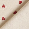 Decor Fabric Half Panama little hearts – carmine/natural,  thumbnail number 4