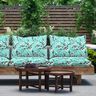 Outdoor Fabric Canvas cherry blossom – aqua blue,  thumbnail number 7