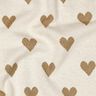 Jacquard Jersey Glitter hearts | Poppy Fabrics – natural/metallic gold,  thumbnail number 2