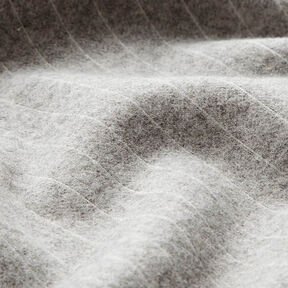 Jacquard knit brushed pinstripe – light grey | Remnant 100cm, 