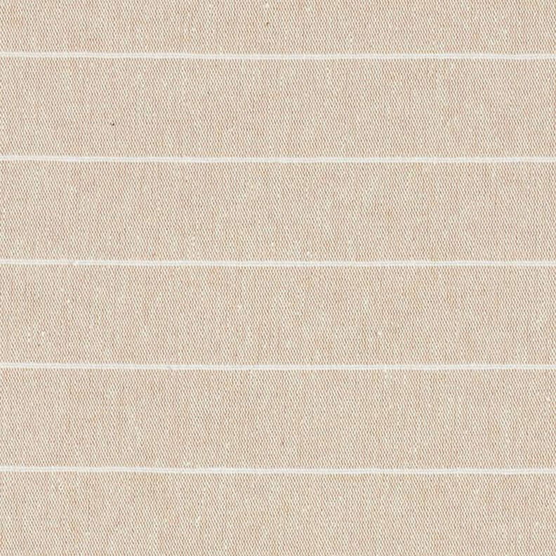 Decorative fabric, canvas wide stripes, recycled – dark beige, image number 1