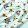 Cotton Jersey Sunflower Girl | Glitzerpüppi – ice blue/sunglow,  thumbnail number 2