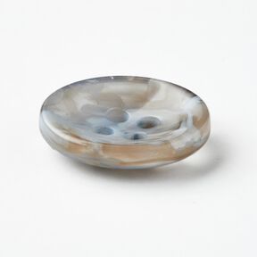 4-hole button marbled [Ø 15 mm] – baby blue/beige, 