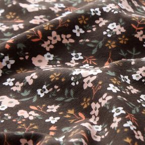 Cotton Jersey millefleurs – black brown, 