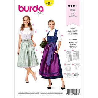 Dirndl, Burda 6268 | 34-44, 