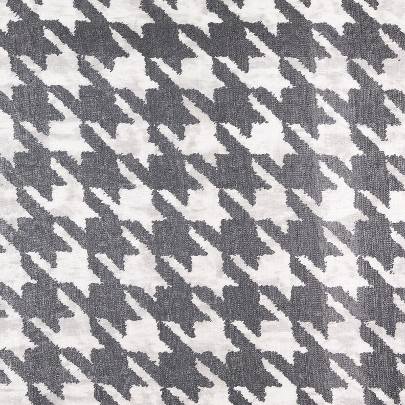 Houndstooth metallic shiny metallic viscose blend – black/white,  image number 7