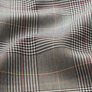 Glen Plaid Stretch Viscose – grey/pink, 