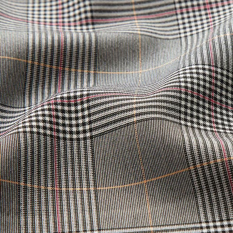 Glen Plaid Stretch Viscose – grey/pink, image number 2