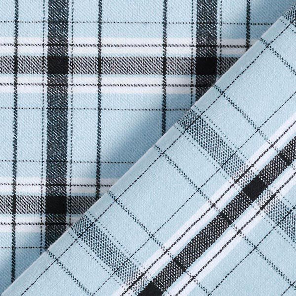 Blouse & shirt fabric, checked – light blue,  image number 4