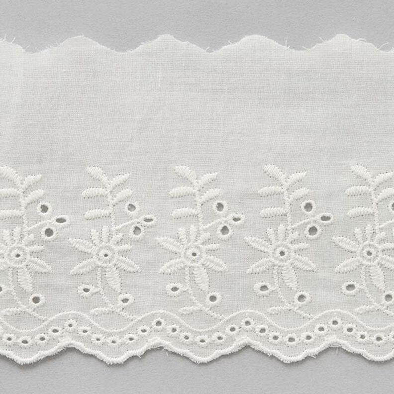 Scalloped Floral Lace Trim [ 9 cm ] – offwhite,  image number 1