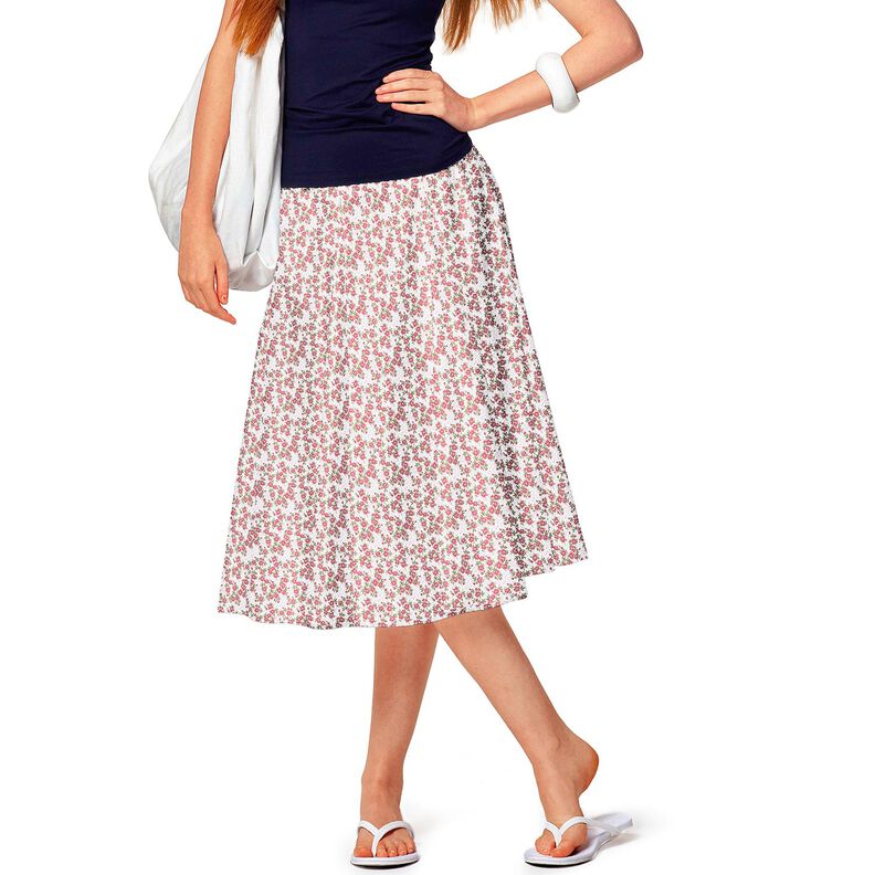 Cotton Poplin sea of flowers – red/white, image number 6